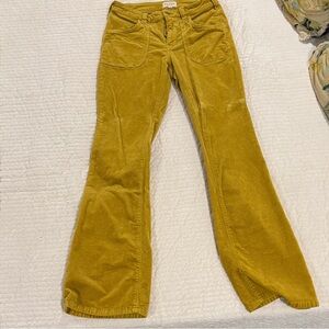 Pilcro Mustard Flare Corduroy Jeans